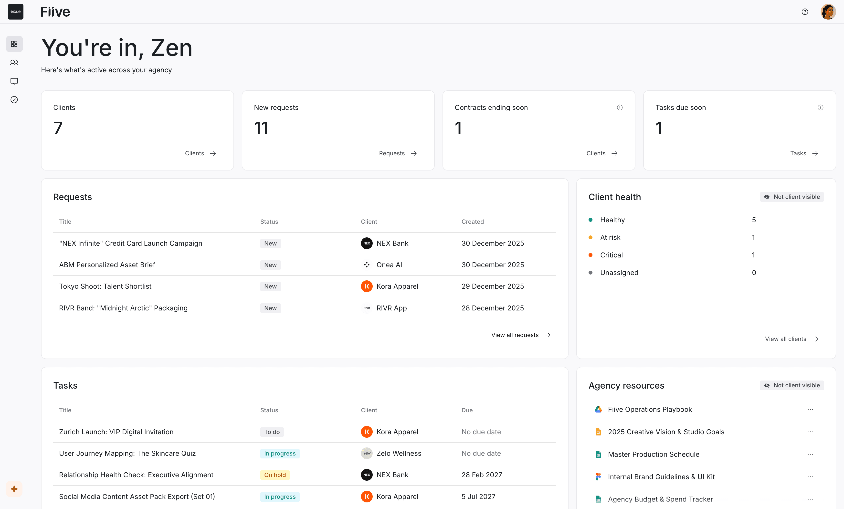 Agency Hub Dashboard